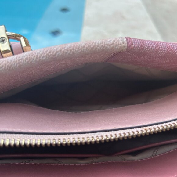 Michael Kors Laila satchel-style handbag two tone design - Picture 6 of 8